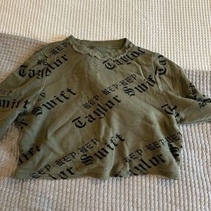Taylor Swift Green Reputation Crop Sweatshirt
